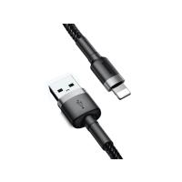 BASEUS CAFULE LİGHTNİNG 2.4A 1M KABLO GRİ/SİYAH