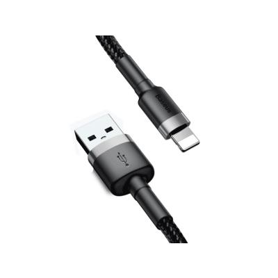 BASEUS CAFULE LİGHTNİNG 2.4A 1M KABLO GRİ/SİYAH