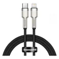 BASEUS CAFULE METAL 20W 2 METRE TYPE-C TO LİGHTNİNG KABLO SİYAH