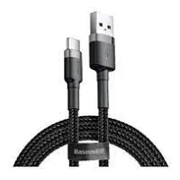 BASEUS CAFULE USB TYPE C 3 METRE 2.0A HIZLI ŞARJ KABLOSU SİYAH