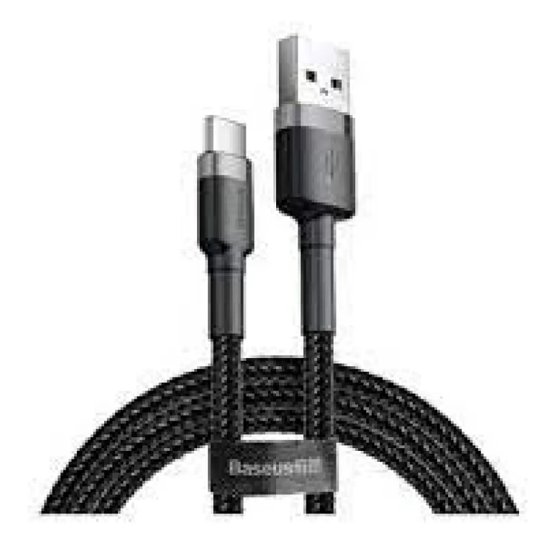 BASEUS CAFULE USB TYPE C 3 METRE 2.0A HIZLI ŞARJ KABLOSU SİYAH