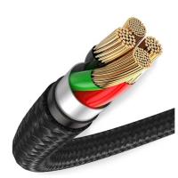 BASEUS CATGH-B01 HALO RGB TYPE-C 3A 1MT KABLO SİYAH