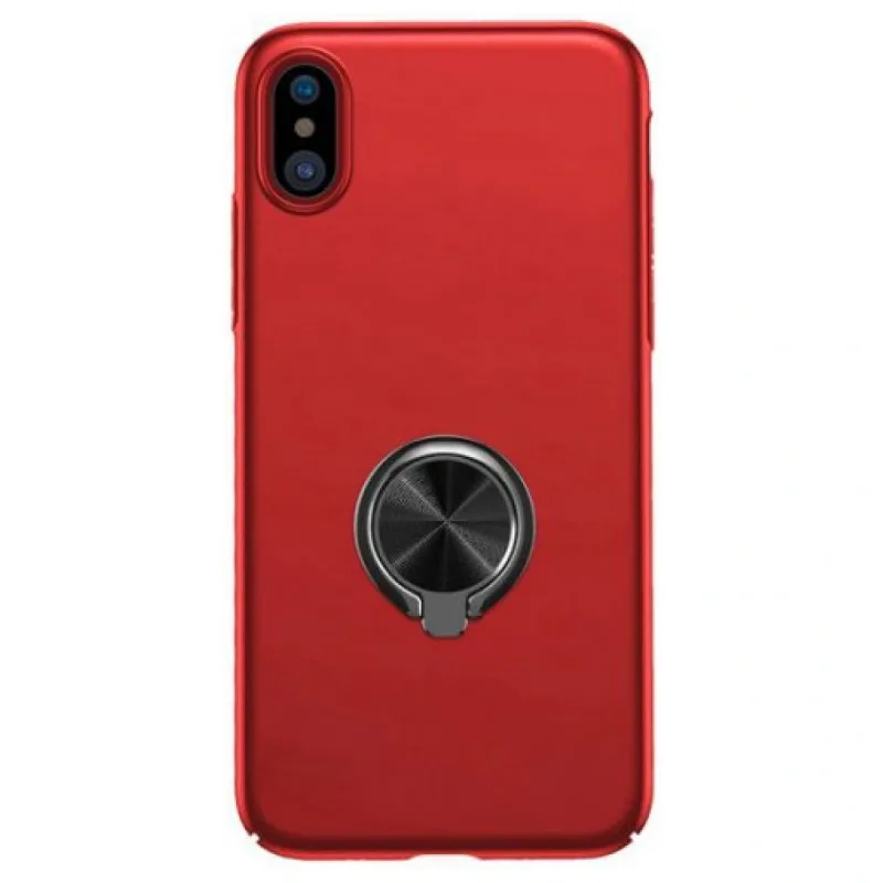 BASEUS RİNG BRACKET İPHONE X KIRMIZI YÜZÜKLÜ KILIF