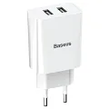 BASEUS SPEED MİNİ DUAL 10.5W SEYAHAT ŞARJI BEYAZ