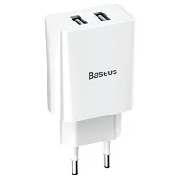 BASEUS SPEED MİNİ DUAL 10.5W SEYAHAT ŞARJI BEYAZ