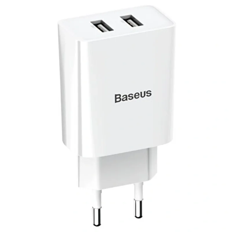 BASEUS SPEED MİNİ DUAL 10.5W SEYAHAT ŞARJI BEYAZ