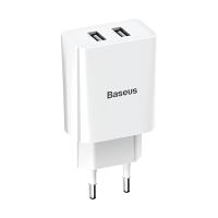BASEUS SPEED MİNİ DUAL 10.5W SEYAHAT ŞARJI BEYAZ