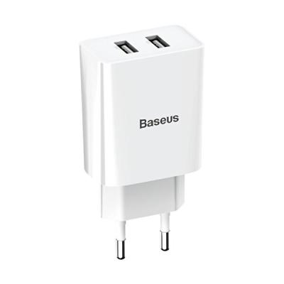 BASEUS SPEED MİNİ DUAL 10.5W SEYAHAT ŞARJI BEYAZ