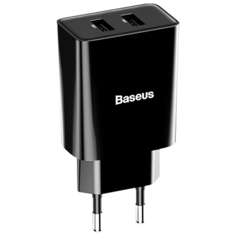 BASEUS SPEED MİNİ DUAL 10.5W SEYAHAT ŞARJI SİYAH