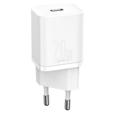 BASEUS SUPER Sİ QC 20W TYPE-C ŞARJ CİHAZI BEYAZ