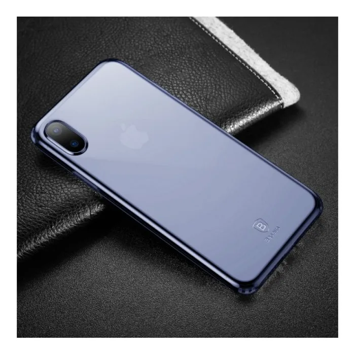 BASEUS ULTRA-SLIM CLEAR TPU PREMİUM CASE IPHONE X MAVİ