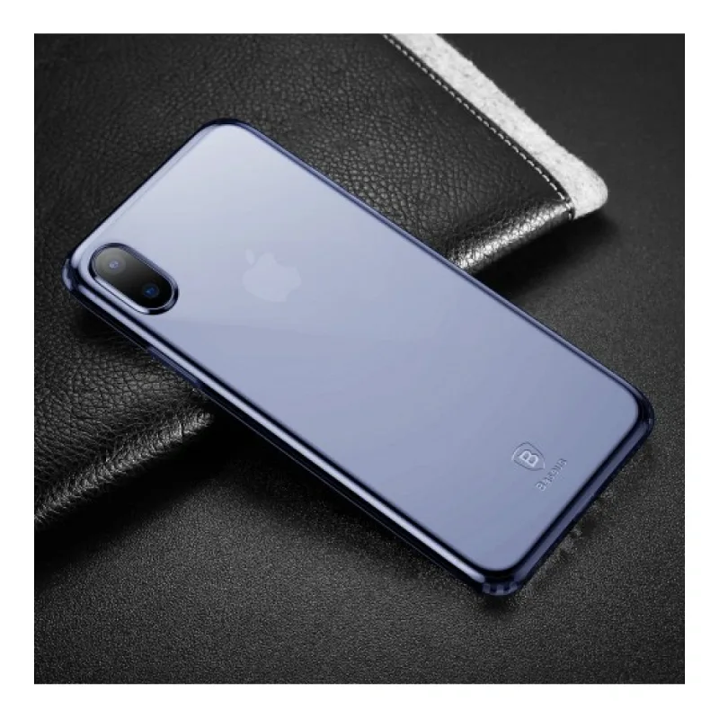 BASEUS ULTRA-SLIM CLEAR TPU PREMİUM CASE IPHONE X MAVİ