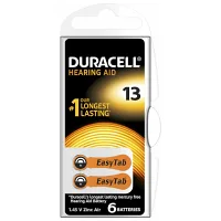 DURACELL 13 NUMARA KULAKLIK PİLİ 6'LI PAKET 1,45 VOLT PR48