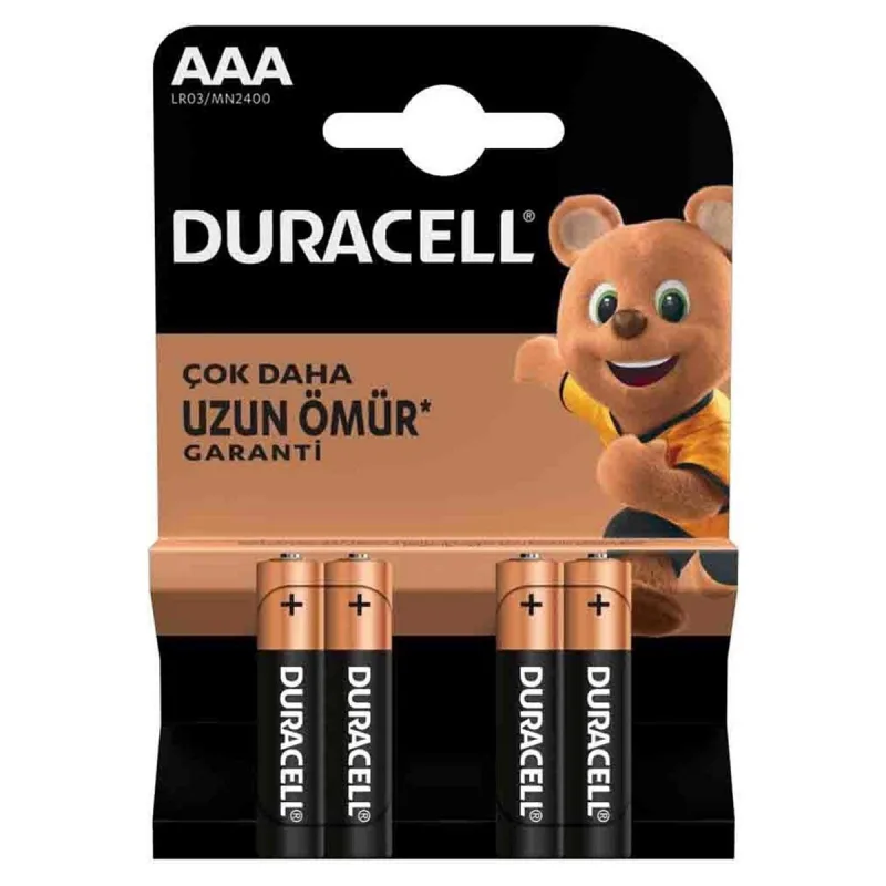 DURACELL 4' LÜ PAKET LR03-MN2400 AAA İNCE PİL