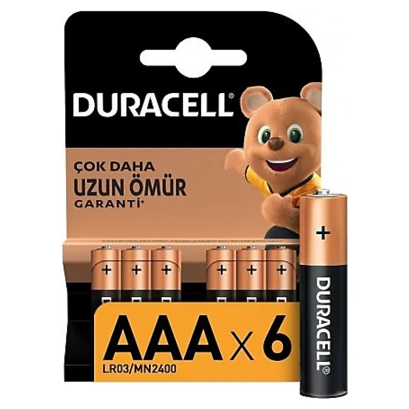 DURACELL ALKALİN INCE KALEM PİL 6'LI AAA