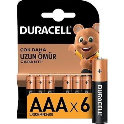 DURACELL ALKALİN INCE KALEM PİL 6'LI AAA