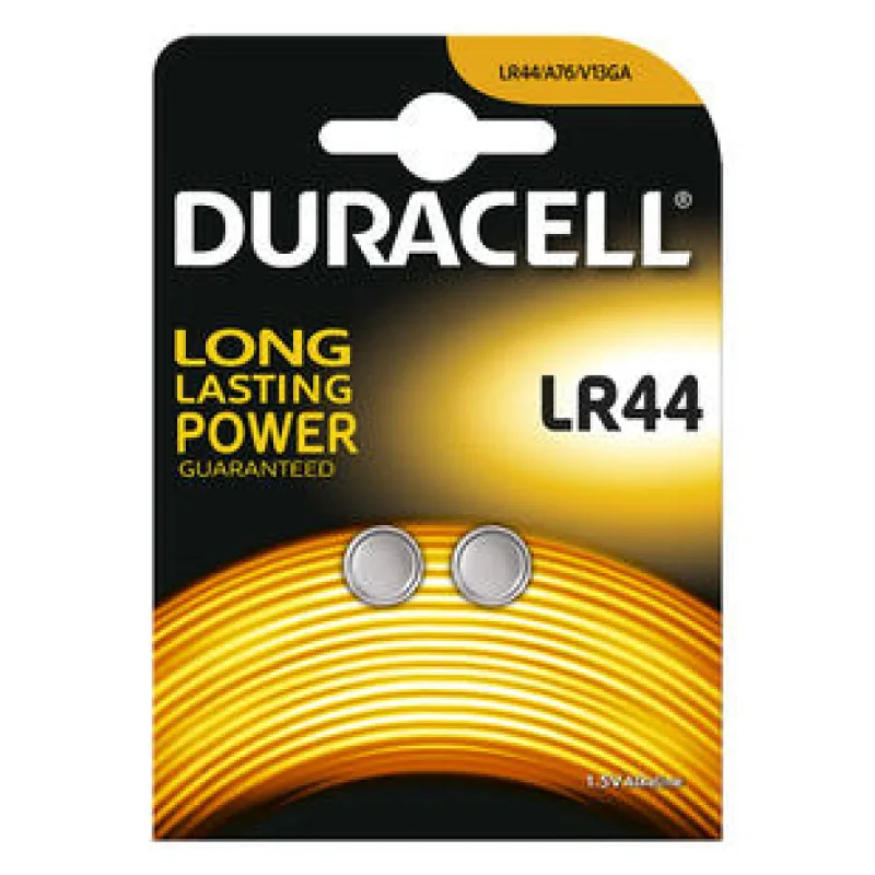 DURACELL ALKALİN LR44 DÜĞME PİL 1.5 VOLT 2'Lİ PAKET