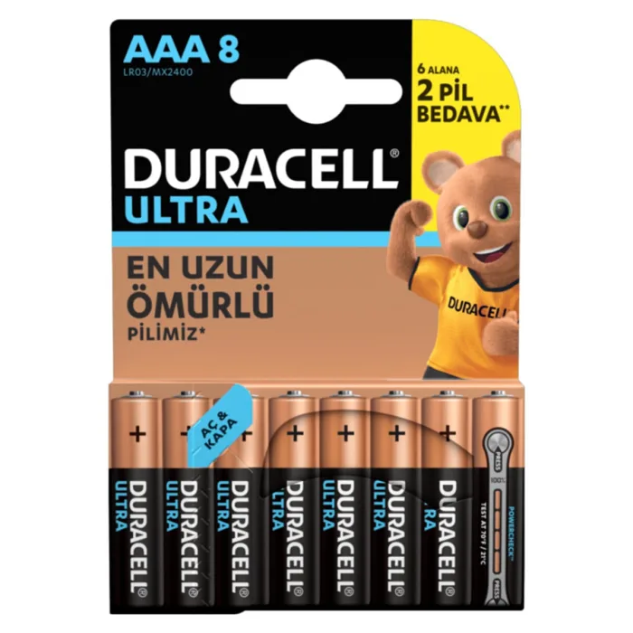 DURACELL ALKALİN TURBOMAX MX2400 AAA 8 + 2 İNCE KALEM PİL 1,5 VOLT