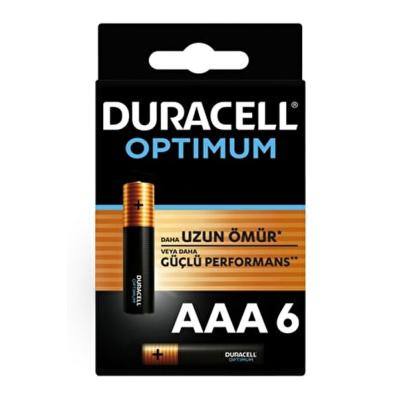DURACELL OPTİMUM AAA ALKALİN PİL, 1,5 V LR03 MN2400, 6’LI PAKET