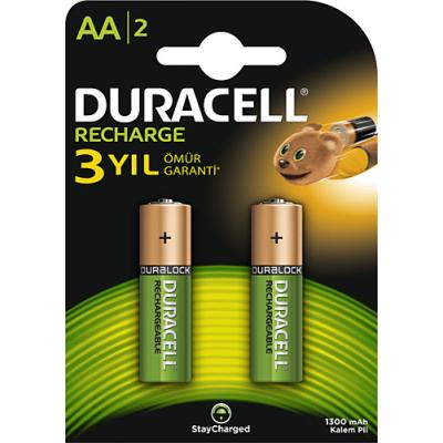DURACELL ŞARJ EDİLEBİLİR AA KALEM PİL 1300 MAH 2'Lİ