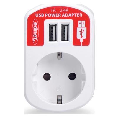 EDNET ED-31804 USB TEK PRİZ GÜÇ ADAPTÖRÜ