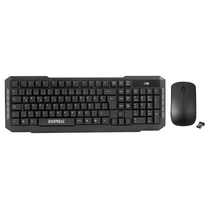 EVEREST KM-511 SİYAH KABLOSUZ Q MULTİMEDİA KLAVYE + MOUSE SET