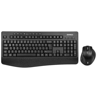 EVEREST KM-6017 SİYAH USB KABLOSUZ Q MULTİMEDİA KLAVYE + MOUSE SET