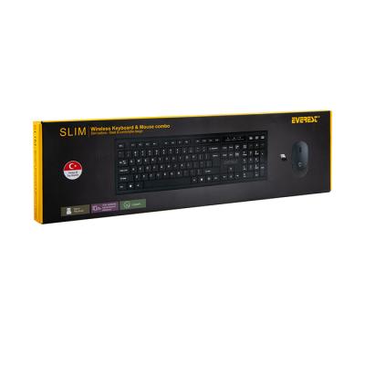 EVEREST KM-6121 SİYAH KABLOSUZ Q SLİM KLAVYE + MOUSE SET
