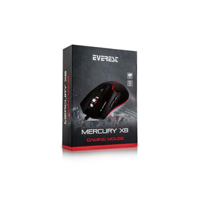 EVEREST MERCURY X8 USB SİYAH 6D OPTİK OYUN MOUSE