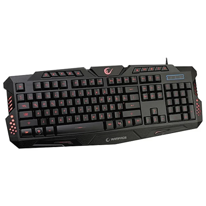 EVEREST RAMPAGE KB-R7 SİYAH USB IŞIKLANDIRMALI Q OYUNCU KLAVYESİ