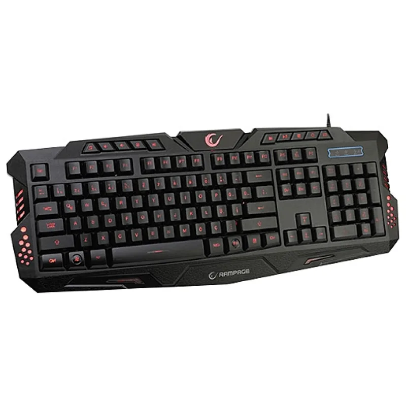 EVEREST RAMPAGE KB-R7 SİYAH USB IŞIKLANDIRMALI Q OYUNCU KLAVYESİ