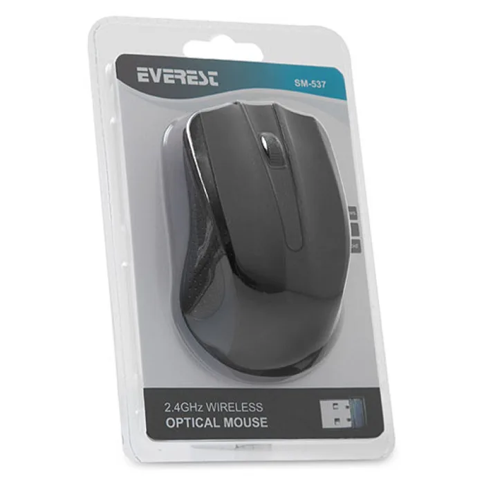 EVEREST SM-537 USB SİYAH 2.4GHZ KABLOSUZ MOUSE