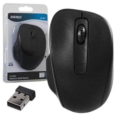 Everest SM-803 Usb Black 800/1200 / 1600dpi Wireless Mouse