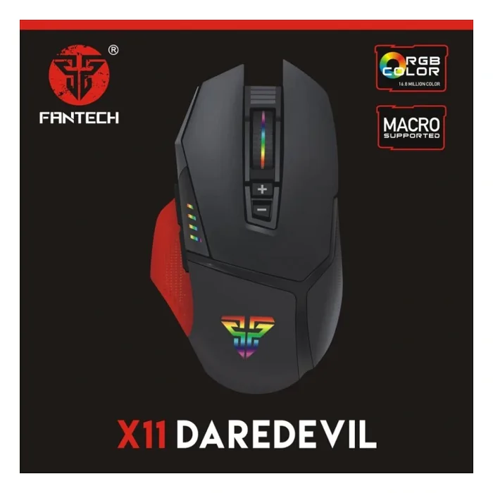 FANTECH X11 DAREDEVIL MAKRO RGB 8000DPI GAMİNG MOUSE