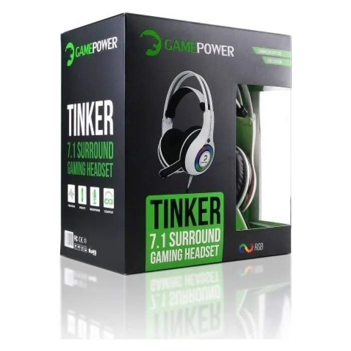 GAMEPOWER TİNKER V2 SİYAH 7.1 TİTREŞİMLİ GAMİNG OYUNCU KULAKLIĞI