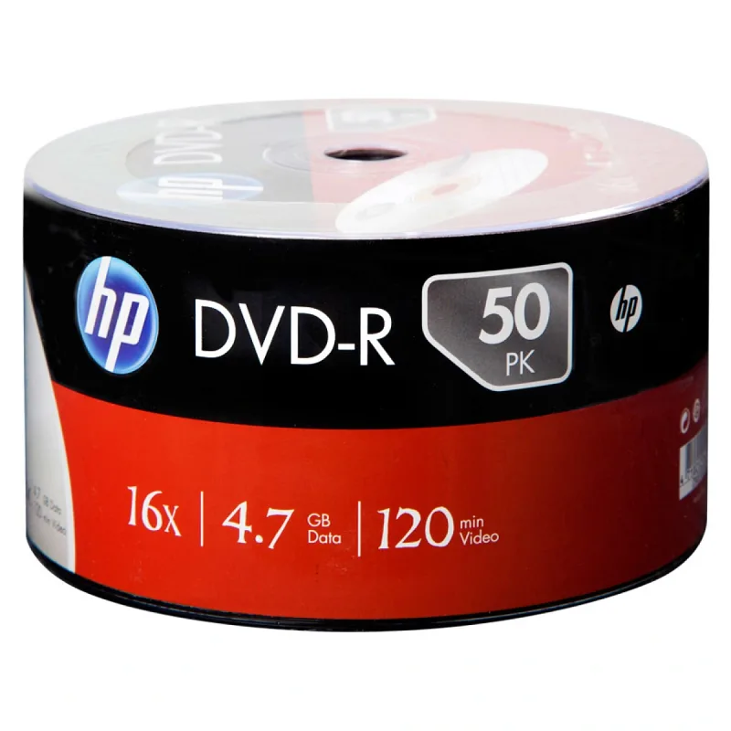HP 16X 120 DK 4,7GB BULK DVD-R BOŞ DVD 50 Lİ PAKET