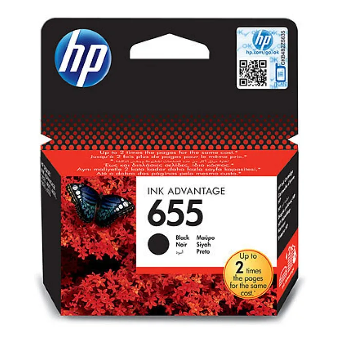 HP 655 SİYAH INK ADVANCE KARTUŞ CZ109A
