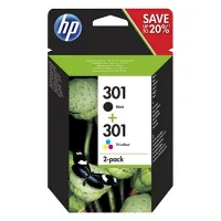 HP N9J72AE (301) SIYAH/UC RENKLI 2 LI PAKET MUREKKEP KARTUSLARI