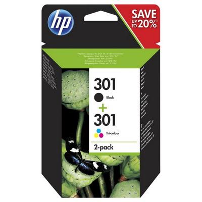 HP N9J72AE (301) SIYAH/UC RENKLI 2 LI PAKET MUREKKEP KARTUSLARI
