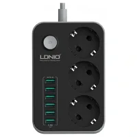 LDNIO 3 PRİZ 6 USB AKIM KORUMA 1.6 MT
