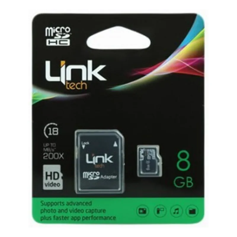 LINK TECH 8 GB MICRO SDHC CLAS 6 SD ADAPTÖR CARD M103
