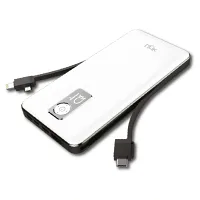 LINKTECH AC10 STRONG ÇİFT KABLOLU 10000 MAH POWERBANK BEYAZ