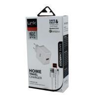 LINKTECH C525 SAFE MİCRO USB HIZLI ŞARJ CİHAZI Q.C 3.0 BEYAZ
