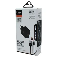 LINKTECH C525 SAFE MİCRO USB HIZLI ŞARJ CİHAZI Q.C 3.0 SİYAH