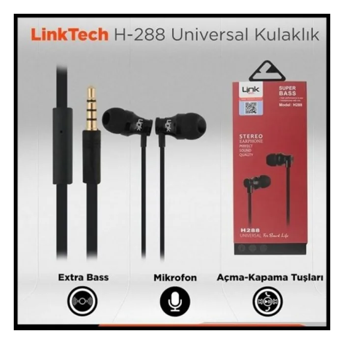 LINKTECH H288 UNIVERSAL RENKLİ KULAKİÇİ KULAKLIK