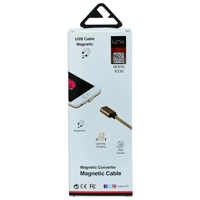 LINKTECH K330 LİGHTNİNG MIKNATISLI 1MT ŞARJ/SENKRONİZASYON KABLOSU