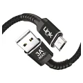 LİNKTECH K421 SAFE MİCRO USB 3A 1000MM ŞARJ KABLOSU SİYAH