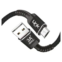 LİNKTECH K421 SAFE MİCRO USB 3A 1000MM ŞARJ KABLOSU SİYAH