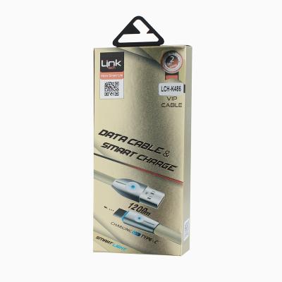 LINKTECH K486 TYPE-C IŞIKLI 1MT ŞARJ/SENKRONİZASYON KABLOSU GOLD