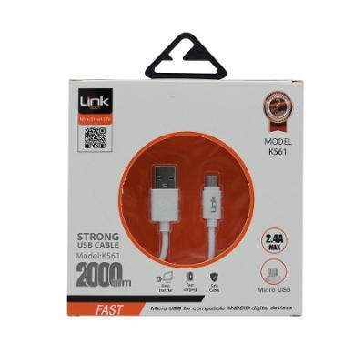 LINKTECH K561 (2,4 AMP) TURBO MİCRO USB 2000MM DATA ŞARJ KABLOSU